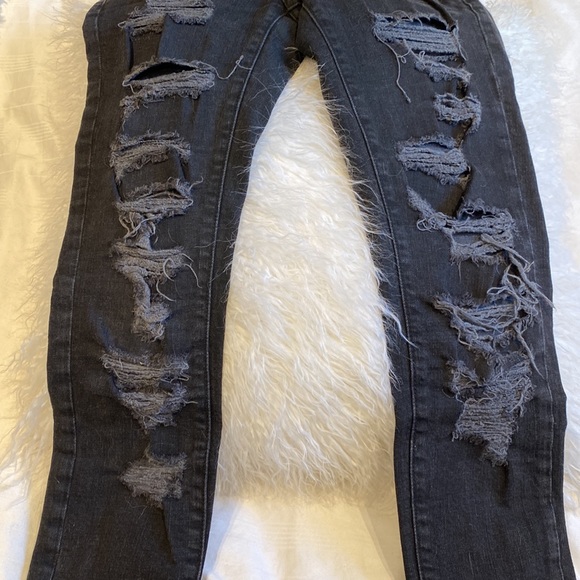 Current Elliott black ripped skinny jeans size 24 - Picture 2 of 6